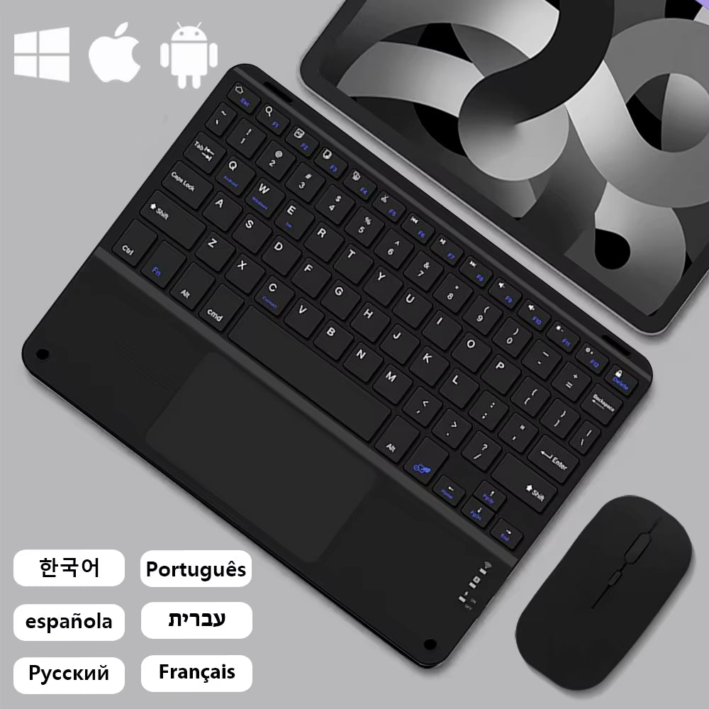 Bluetooth Wireless Keyboard Android IOS Windows Black Keyboard and Mouse Extra Long Standby Tablet Keyboard Ipad Keyboard